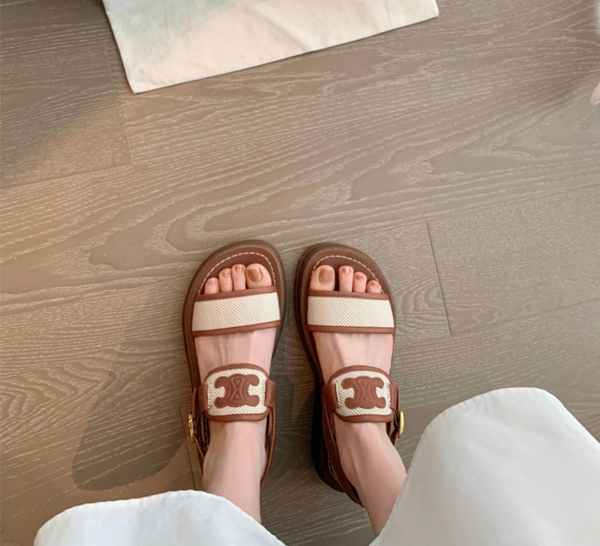 CELINA Sandalen Black/ Brown - VIBE & VOGUE