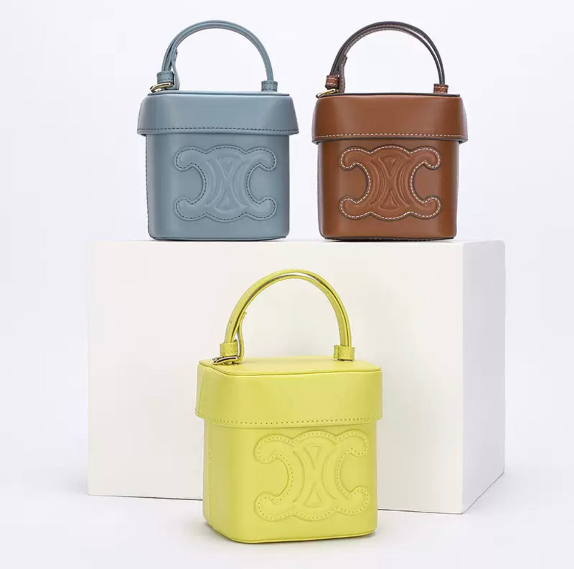 Barcelona mini Bucket Gelb/ Blau/ Braun - VIBE & VOGUE