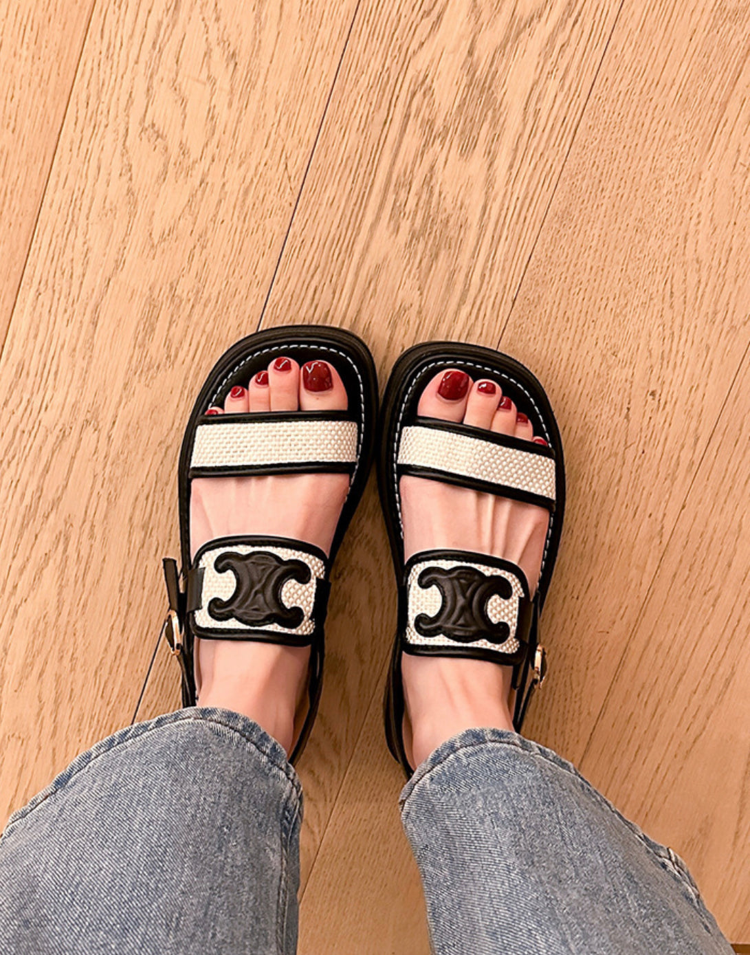 CELINA Sandalen Black/ Brown - VIBE & VOGUE