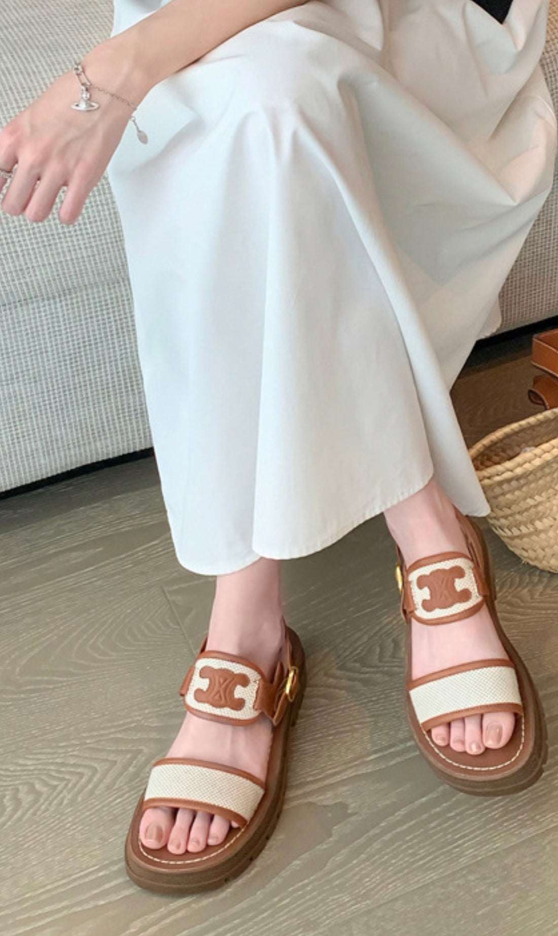 CELINA Sandalen Black/ Brown - VIBE & VOGUE