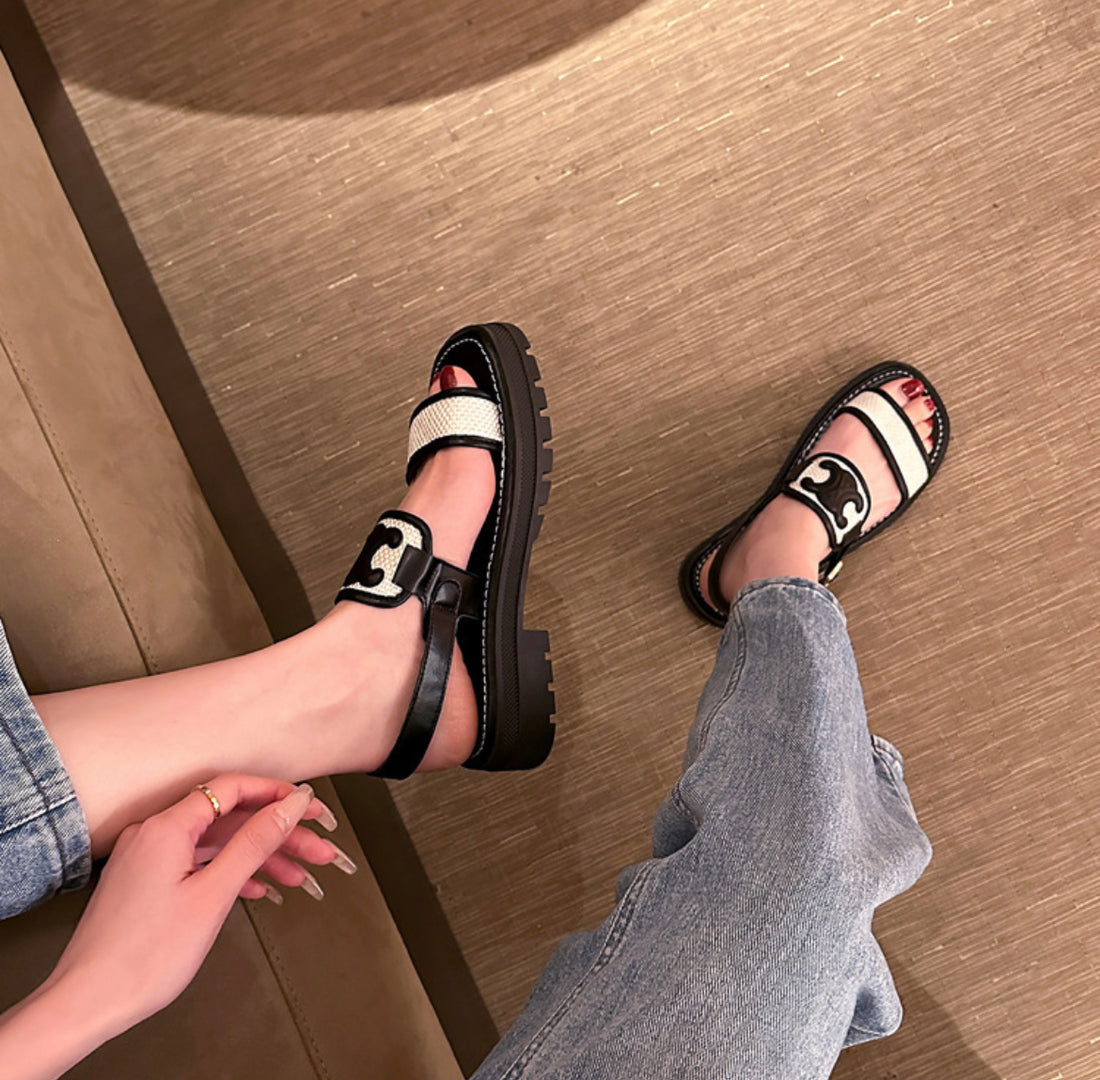 CELINA Sandalen Black/ Brown - VIBE & VOGUE