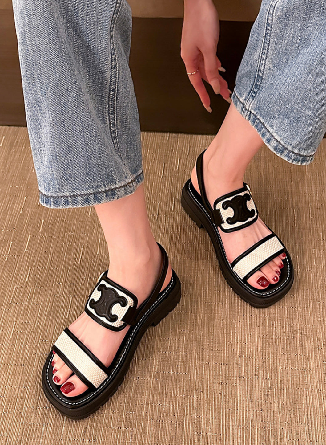 CELINA Sandalen Black/ Brown - VIBE & VOGUE