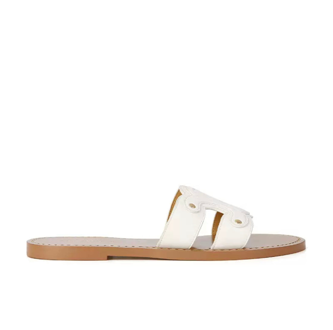 CELINA Slides Black/ Weiß/ Brown - VIBE & VOGUE
