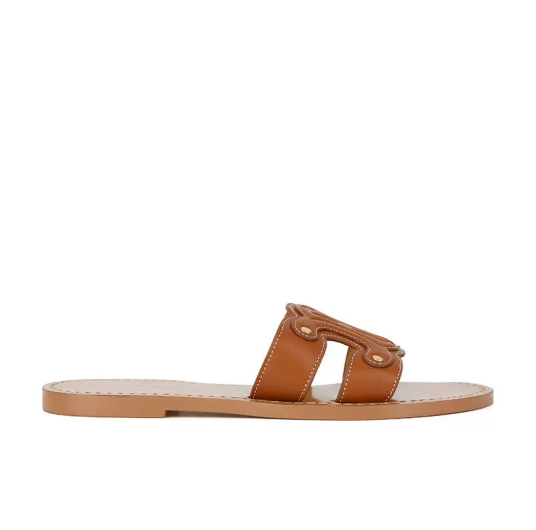 CELINA Slides Black/ Weiß/ Brown - VIBE & VOGUE